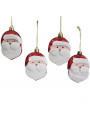 Enfeite para Pendurar Papai Noel 8cm Decoração Árvore de Natal 4 Unidades