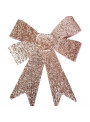 Laço de Natal com Glitter Rose Gold Eva 22x29cm Decoração Natalina
