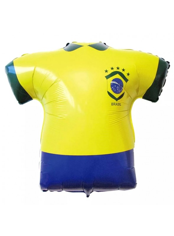 Balão Metalizado Camisa do Brasil 25 Polegadas 66cm