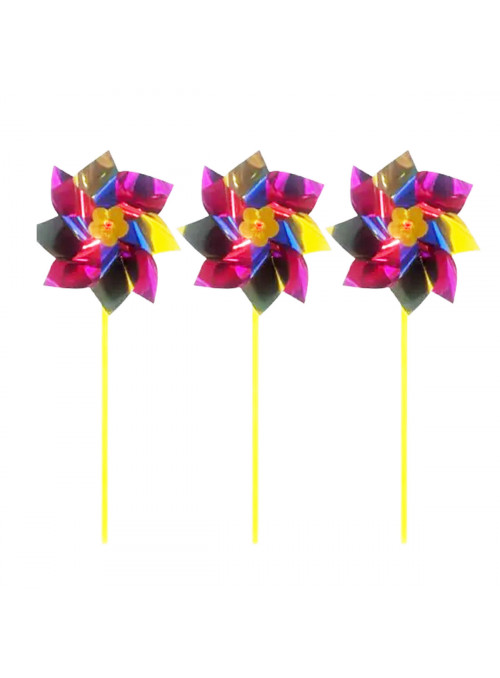 Catavento Colorido Metalizado 14,5cm Lembrancinha de Aniversário
