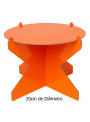 Boleira Desmontável Reutilizável Redonda Laranja Elétrico 20cm Mesa Festa