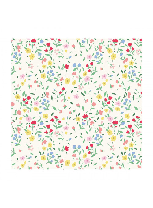 Caixote de Papel Cartão Floral Vintage 10cm