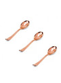 Mini Colheres Descartáveis de Luxo na cor Rose Gold - 20 unidades