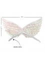 Asa de Anjo Metalizada Branca Fantasia Carnaval 34x18cm