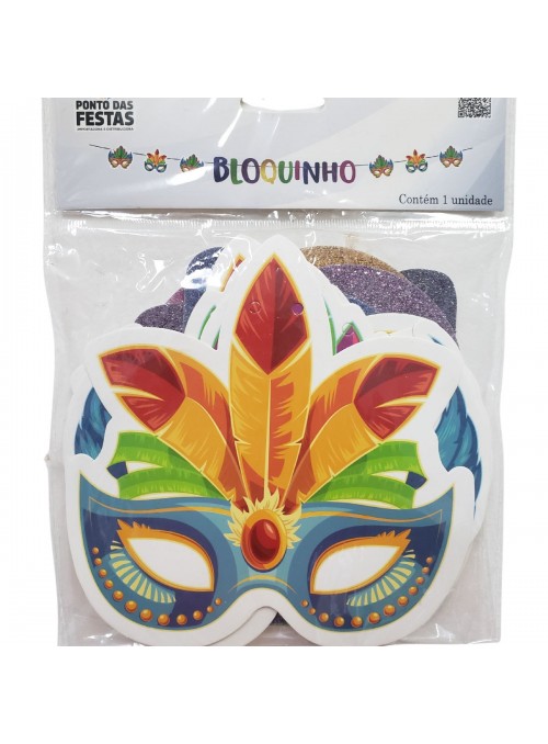 Faixa Decorativa de Papel Bloquinho Carnaval Artigos de Festa