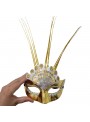 Máscara de Festa Decorada Charme Dourado Adereços de Carnaval