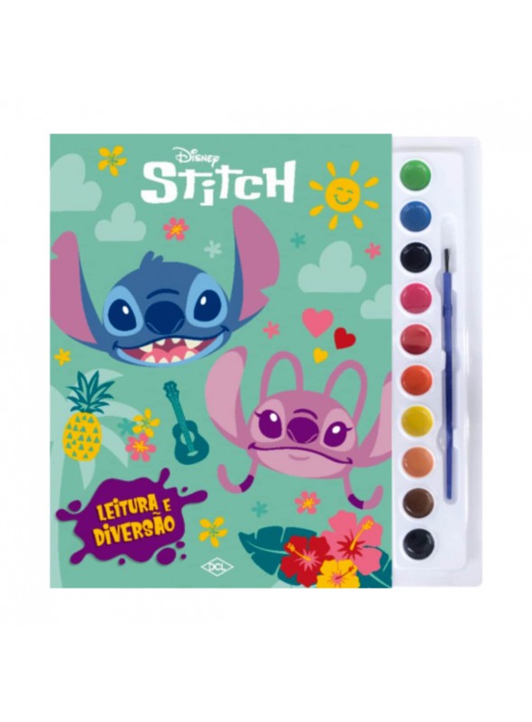 Livro para Colorir Stitch Disney com Aquarelas Lembrancinha
