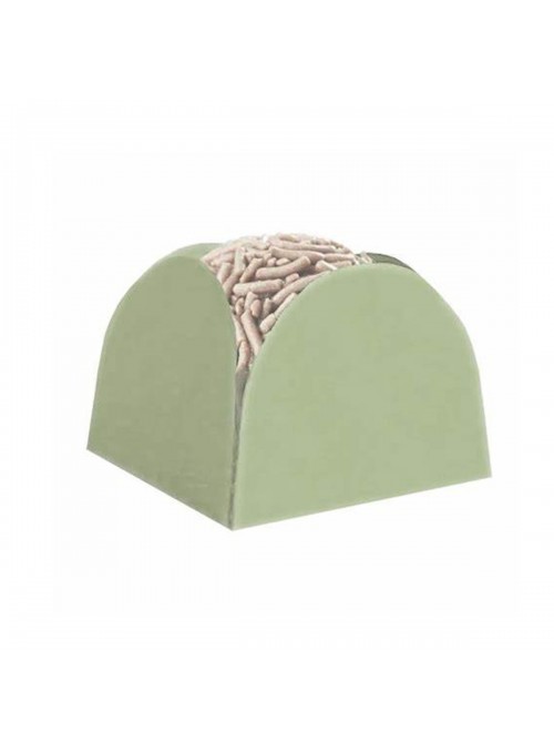 Porta Forminha De Doces 4 Pétalas Verde Oliva Junco 40 Un