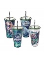 Copo com Canudo Refri Dinossauros Jurassic World 700ml 1 Unidade Lembrancinha