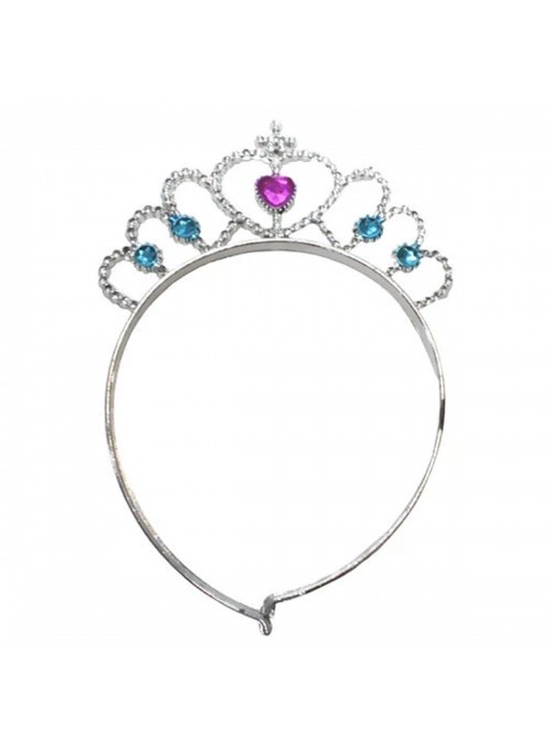 Tiara de Princesa Prata 1 Unidade Adereço de Carnaval Kit Festa