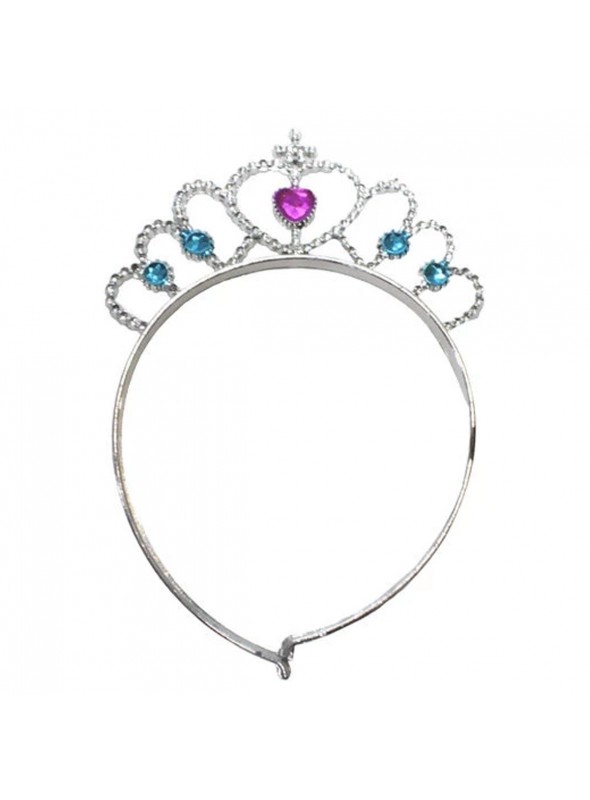 Tiara de Princesa Prata 1 Unidade Adereço de Carnaval Kit Festa