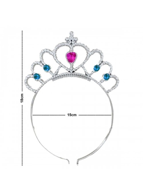 Tiara de Princesa Prata 1 Unidade Adereço de Carnaval Kit Festa