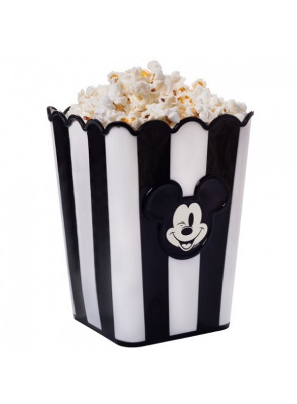 Balde de Pipoca Quadrado Mickey 3D Clássico Preto e Branco 1 Unidade