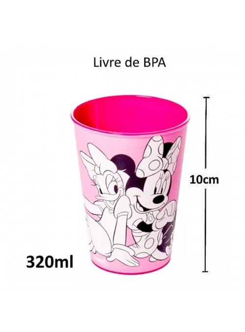 Copo de Plástico Decorado Minnie 320ml 1 Unidade Lembrancinha
