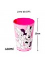 Copo de Plástico Decorado Minnie 320ml 1 Unidade Lembrancinha