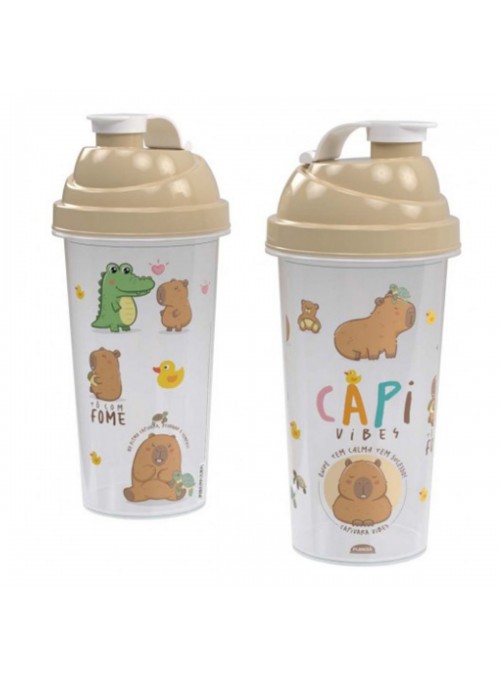 Copo Shakeira Decorado Capivara 580ml 1 Unidade Lembrancinha