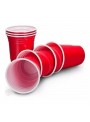 Copo Americano de Plástico Vermelho 360ml 10 Unidades Descartáveis de Festa
