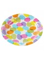 Prato de Papel Ovos de Páscoa Coloridos 18cm diâmetro 10 Unidades