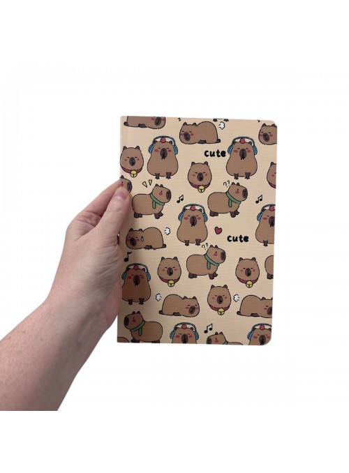 Caderno Capivara Fofa Brochura Papelaria Fofa Lembrancinha