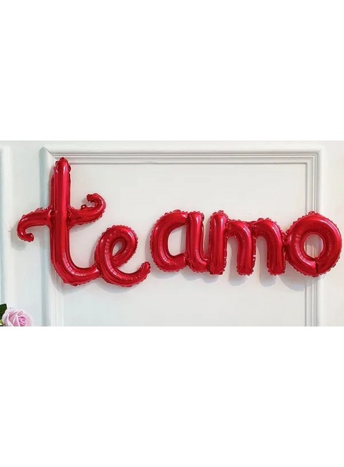 Balão Metalizado Te Amo Vermelho Dia dos Namorados Casamento Noivos