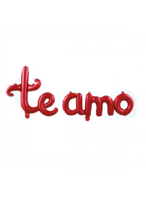 Balão Metalizado Te Amo Vermelho Dia dos Namorados Casamento Noivos