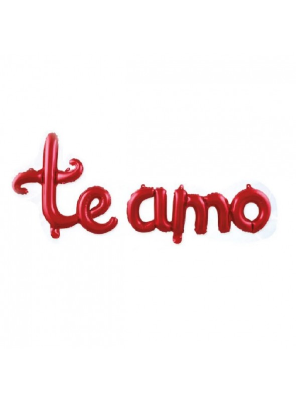 Balão Metalizado Te Amo Vermelho Dia dos Namorados Casamento Noivos