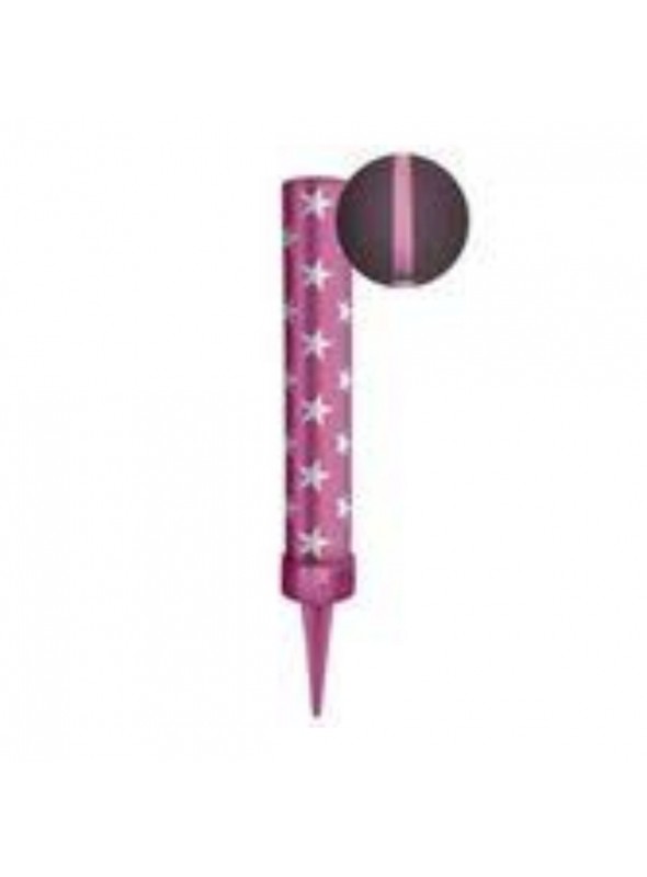 Vela de Aniversário Estrela chama Rosa – 1 unidade