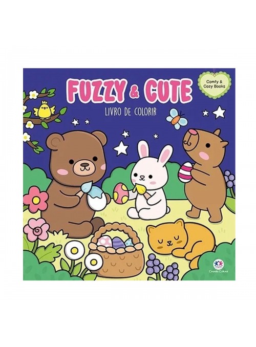 Fuzzy &amp; Cute Livro de Colorir Kawaii Bobbie Gods Coloring Book Fofinho