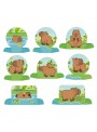 Decoração de Mesa Festa Capivara Fofa 8 Unidades