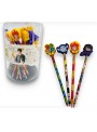 Lapis HB com Borracha Harry Potter Kit com 4 Unidades Papelaria Fofa
