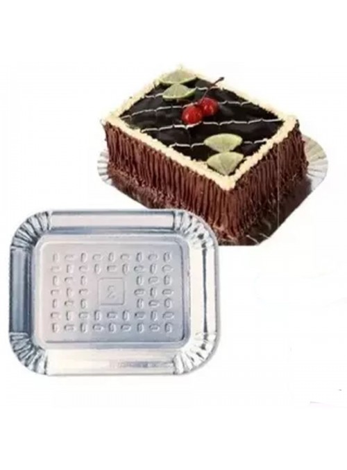 Bandeja Laminada Retangular Prata Descartável N. 04 Junco