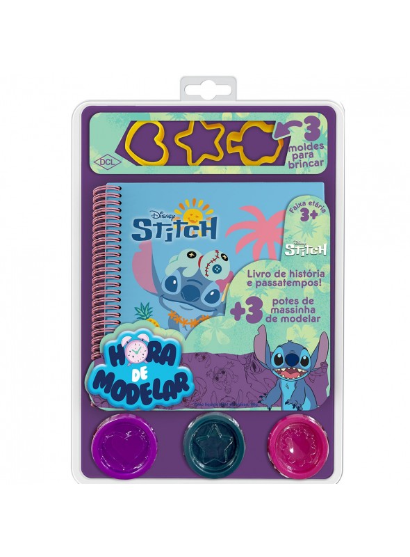 Livro Infantil Hora de Modelar Stitch Disney com Massinhas