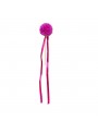 Topo de Bolo Pompom Fitilhos Rosa Pink