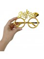 Kit Noiva Adereço de Festa Tiara Bride e Óculos Bride Dourado Despedida de Solteira