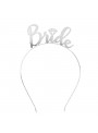 Kit Noiva Adereço de Festa Tiara Bride e Óculos Bride Prata Despedida de Solteira