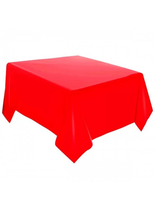 Toalha de Mesa Retangular Vermelha Descartáveis para Festa