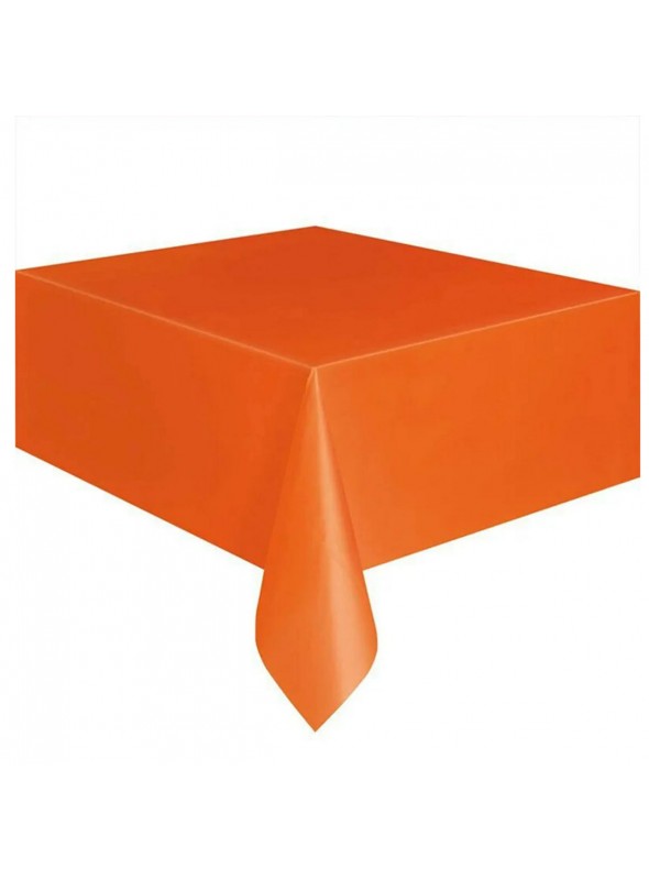 Toalha de Mesa Retangular Laranja Descartáveis para Festa