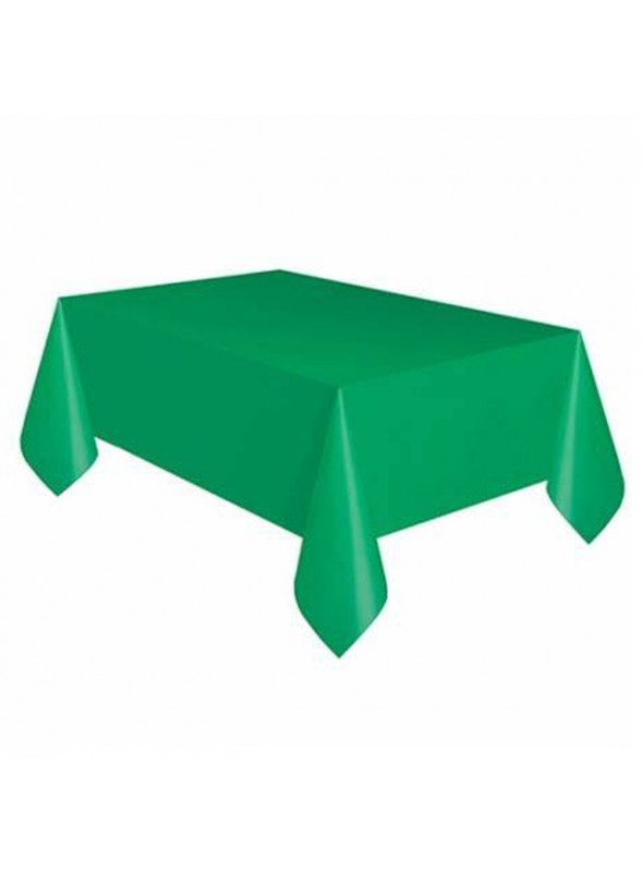 Toalha de Mesa Retangular Verde Descartáveis para Festa