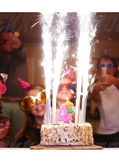 Vela de Aniversário Estrela chama Prata – 1 unidade