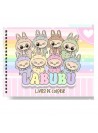 Livro De Colorir Labubu 52 Páginas 180g Capa Dura Holográfica