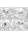 Livro De Colorir Stitch 50 Páginas 180g Capa Dura Holográfica Relaxamento E Criatividade