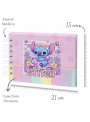 Livro De Colorir Stitch 50 Páginas 180g Capa Dura Holográfica Relaxamento E Criatividade