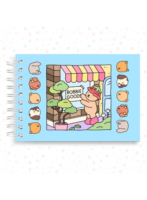 Livro De Colorir Bobbie Goods Azul Capa Dura 50 Páginas 120g Relaxamento E Criatividade