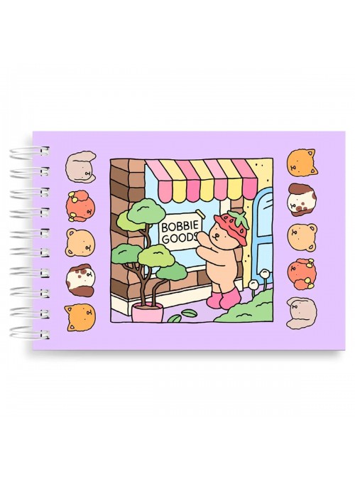 Livro De Colorir Bobbie Goods Lilás Capa Dura 50 Páginas 120g Relaxamento E Criatividade
