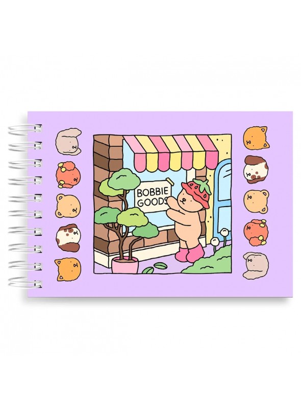 Livro De Colorir Bobbie Goods Lilás Capa Dura 50 Páginas 120g Relaxamento E Criatividade