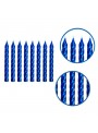 Velas de Bolo Aniversário Espiral Azul Metalizado – 8 unidades