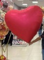 Balão Metalizado Coração Vermelho Cromado Gigante 147cm