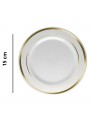 Pratos Sobremesa Descartáveis Luxo Dourado – 6 unidades
