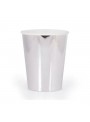 Copos Descartáveis de Papel Liso Prata – 10 unidades