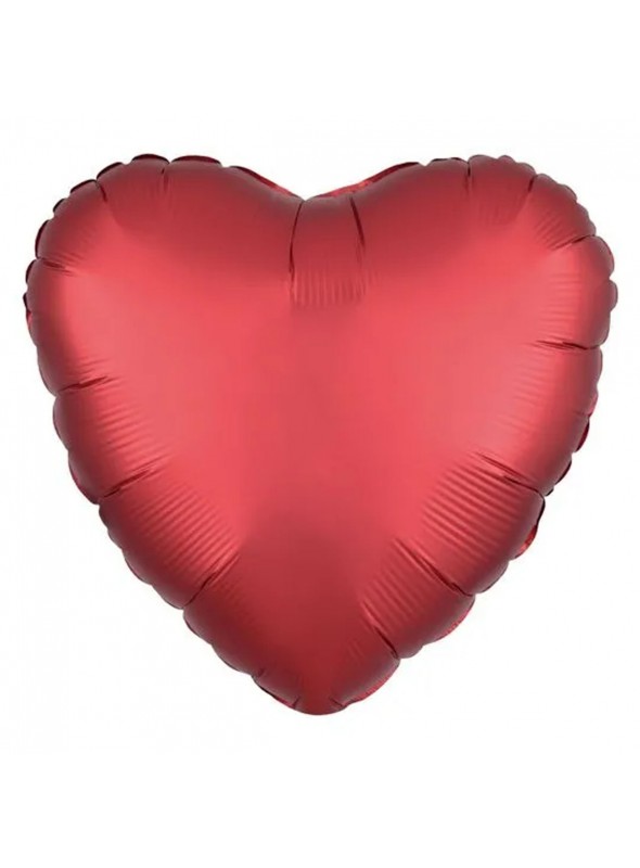 Balão Metalizado Coração Vermelho Cromado 18 Polegadas 45cm